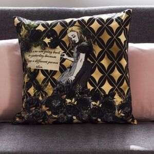 NWT Alice in Wonderland Velvet Pillow